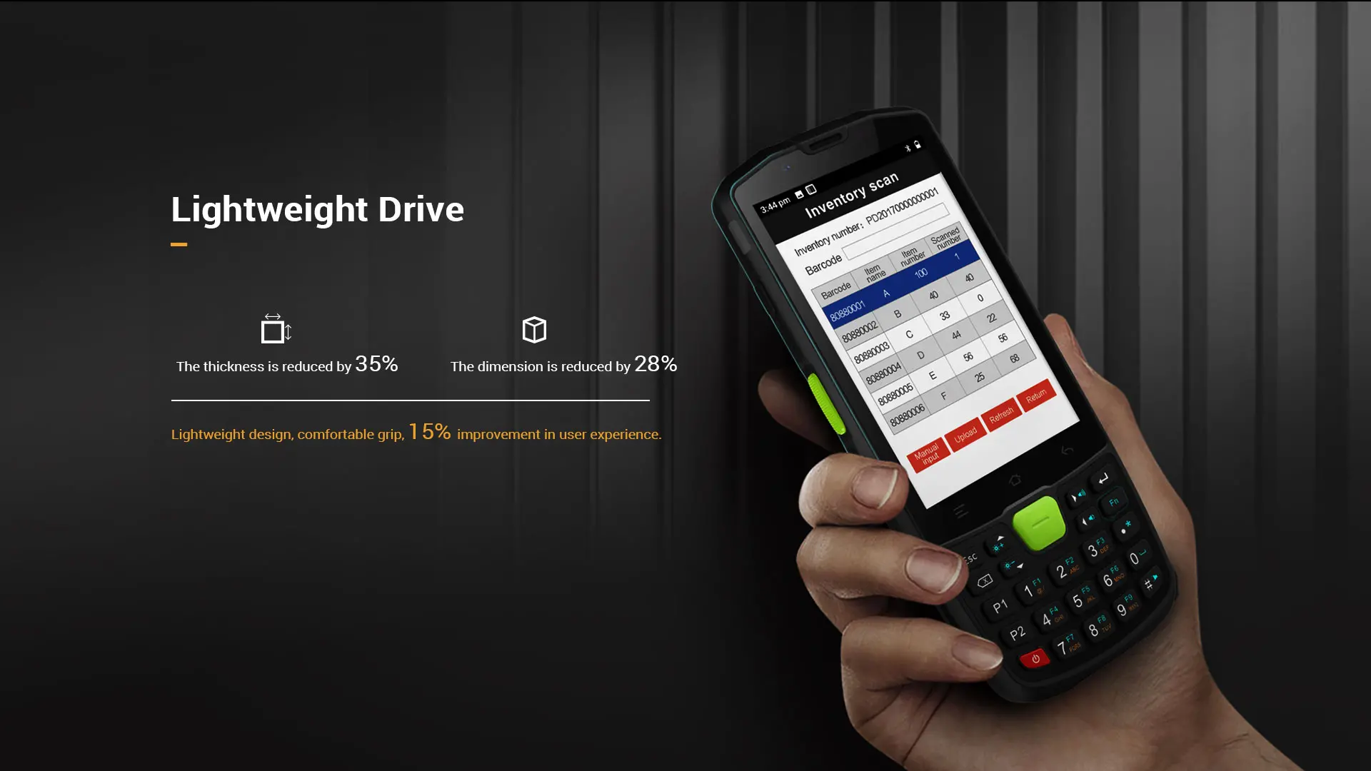 AUTOID Q9 thiết kế cầm nắm thoải mái