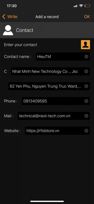 thẻ cá nhân thông minh nfc