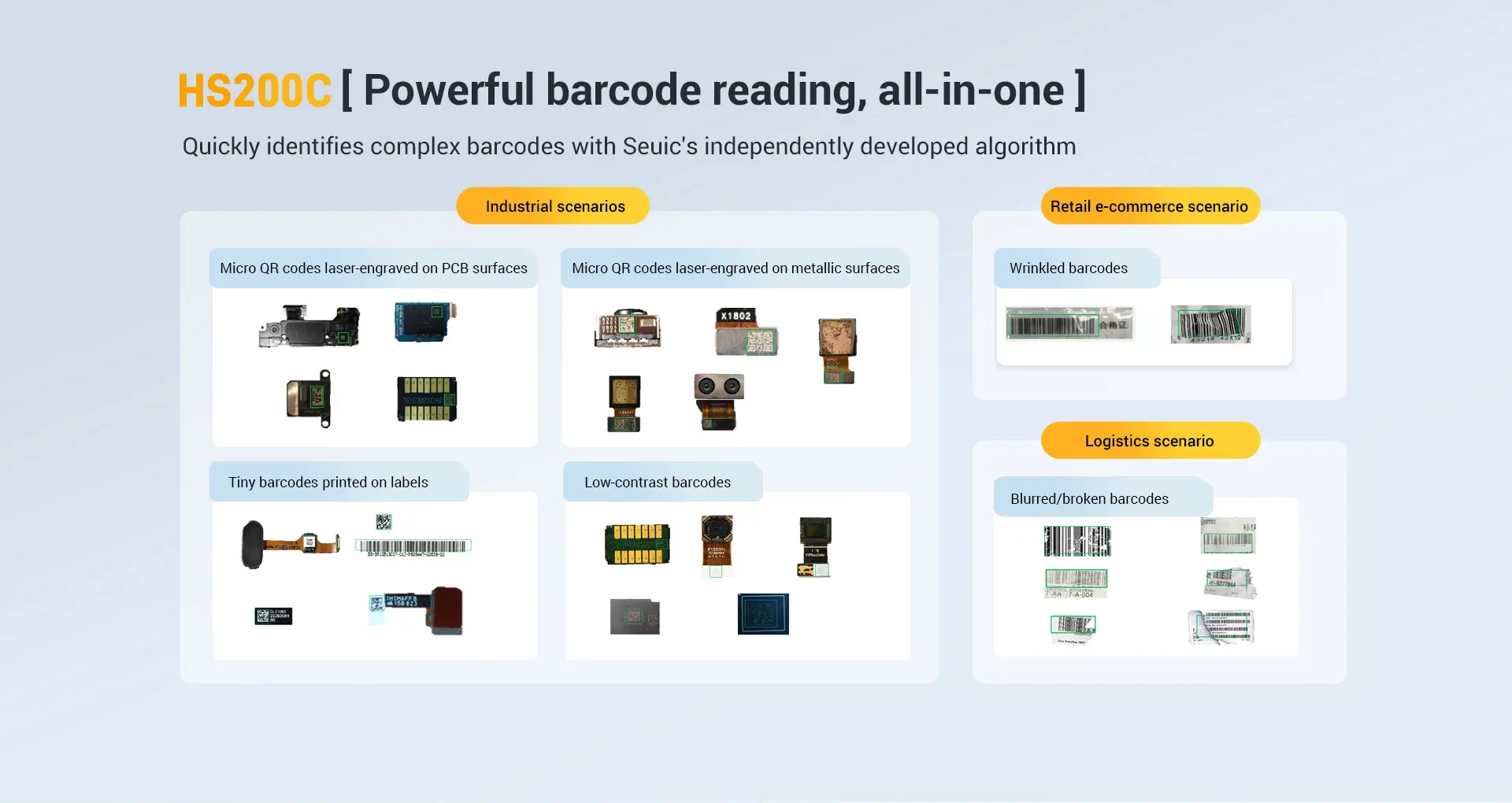 Seuic HS200C quét đa dạng các loại mã vạch