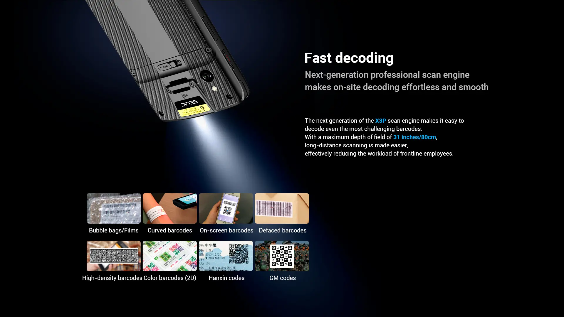 Seuic CruiseGeP khả năng quét mã vạch đỉnh cao